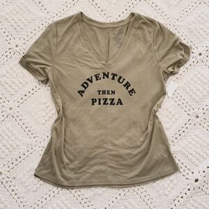 𝅺adventure then Pizza‎ Funny Graphic Tee